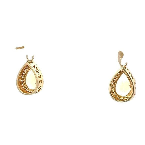 Designer FAS Sterling Silver w/ Gold Plate & Citrine Dangle Pierced Earrings! 19 - Picture 4 of 7